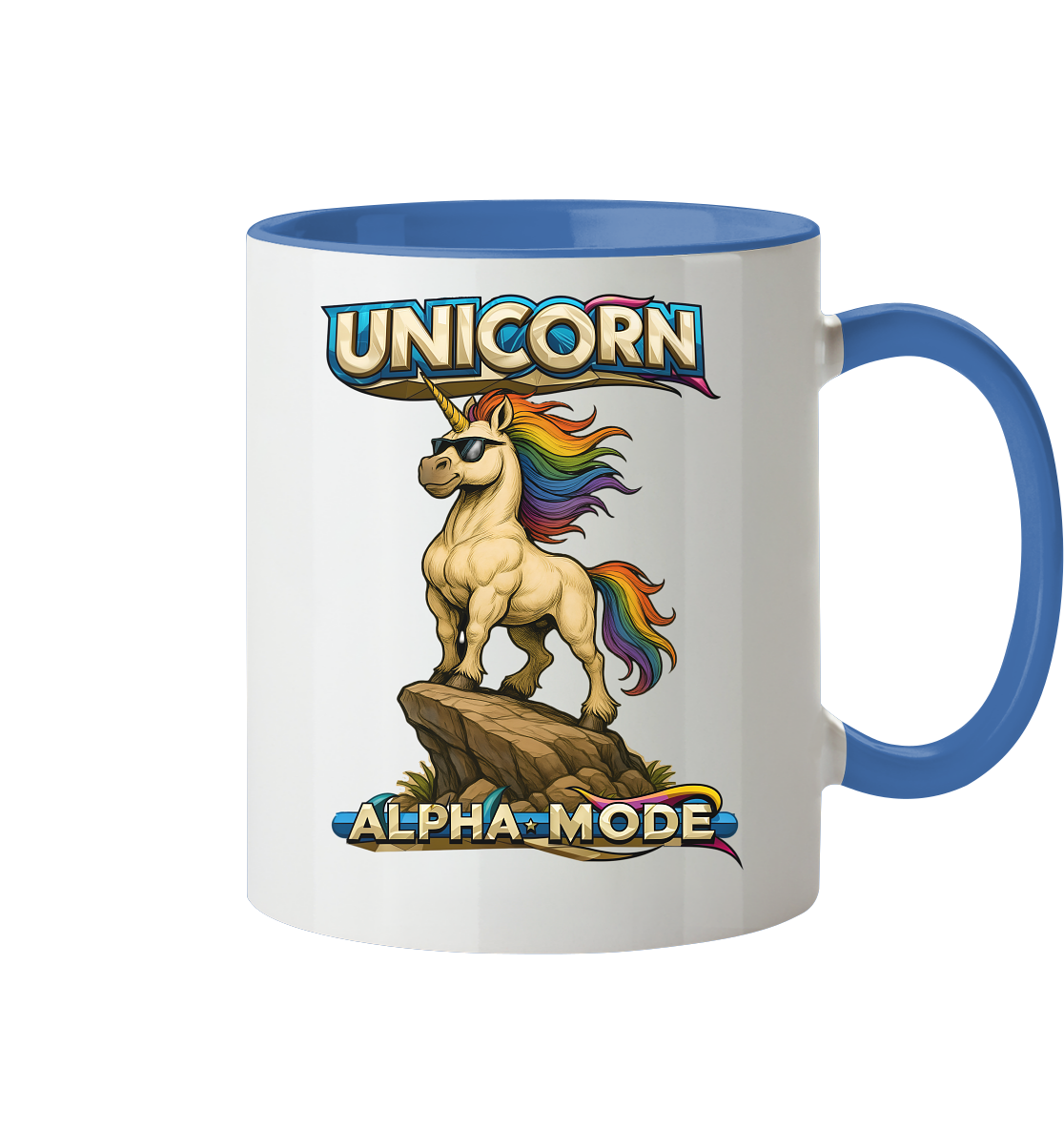 Unicorn Alpha Mode - Tasse zweifarbig