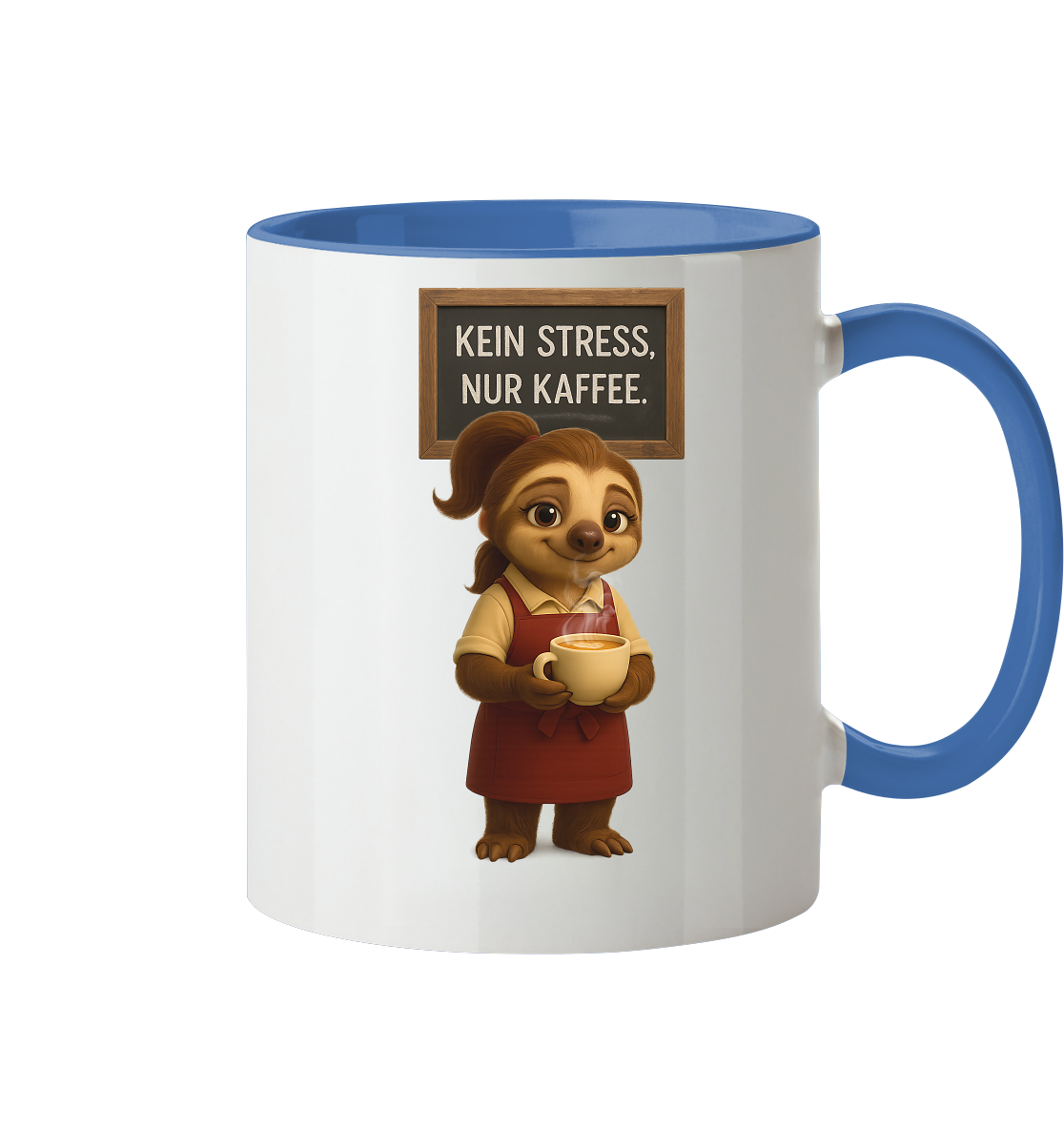 Slothies - "Kein Stress, nur Kaffee" - Weiblich - Tasse zweifarbig