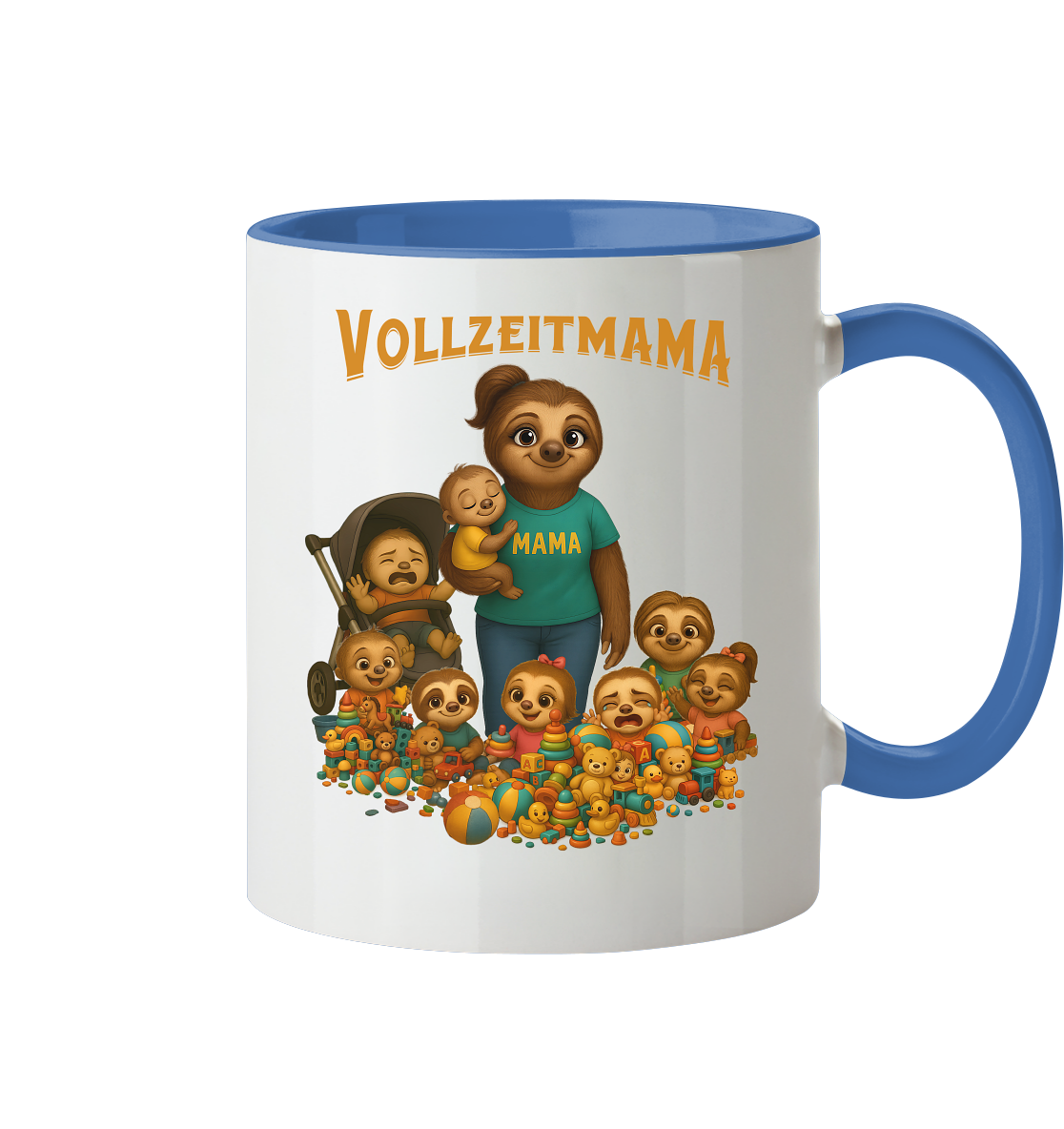 Slothies - Vollzeitmama - Haufen Kinder - Tasse zweifarbig