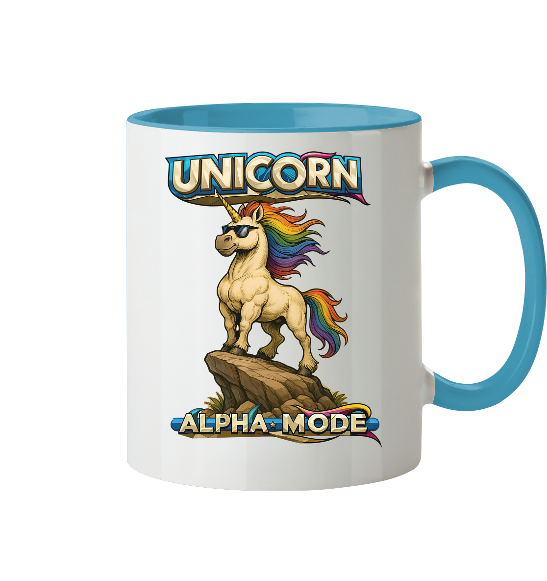 Unicorn Alpha Mode - Tasse zweifarbig