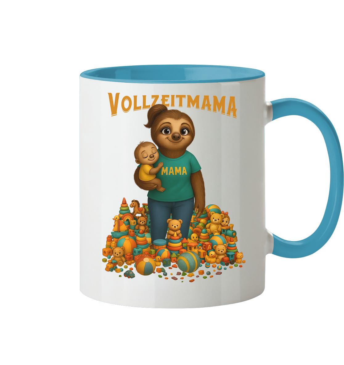 Slothies - Vollzeitmama - Tasse zweifarbig