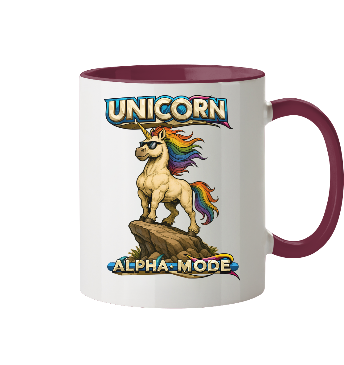 Unicorn Alpha Mode - Tasse zweifarbig