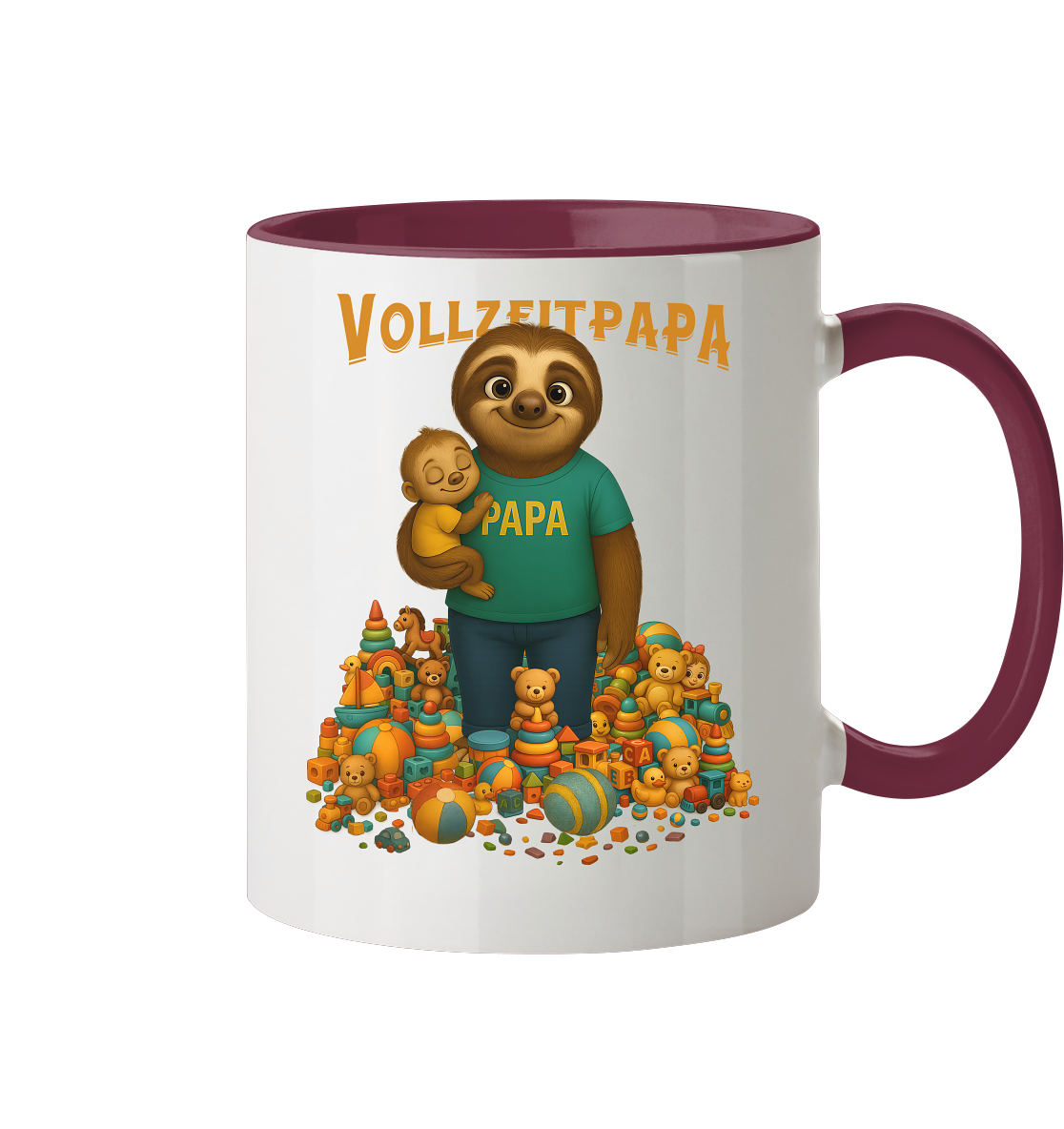 Slothies - Vollzeitpapa - Tasse zweifarbig