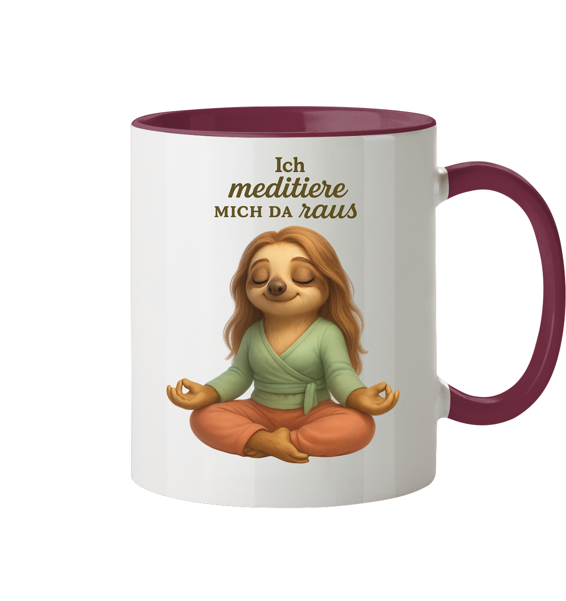 Slothies - Ich meditiere mich da raus - Weiblich - Tasse zweifarbig