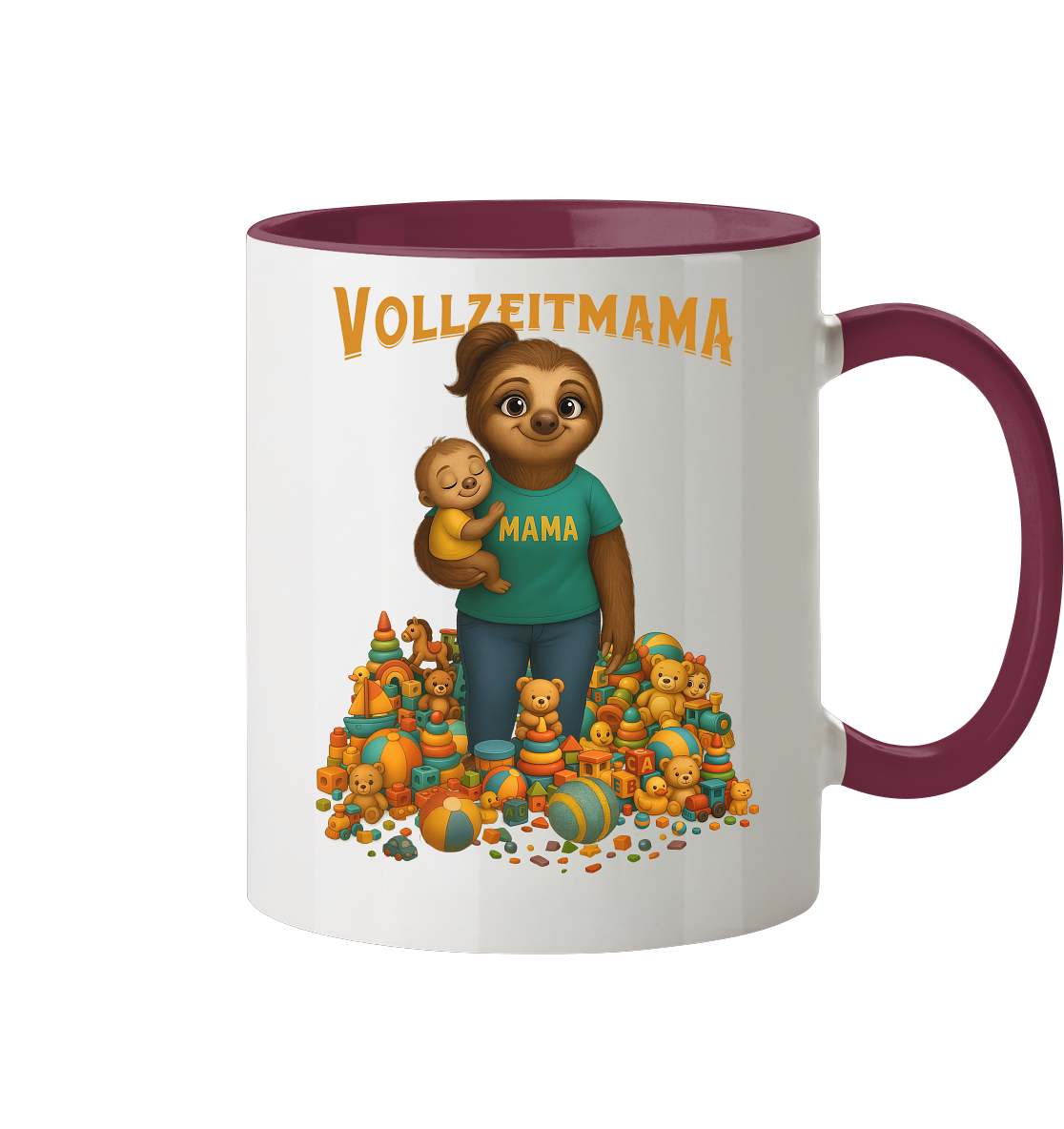 Slothies - Vollzeitmama - Tasse zweifarbig