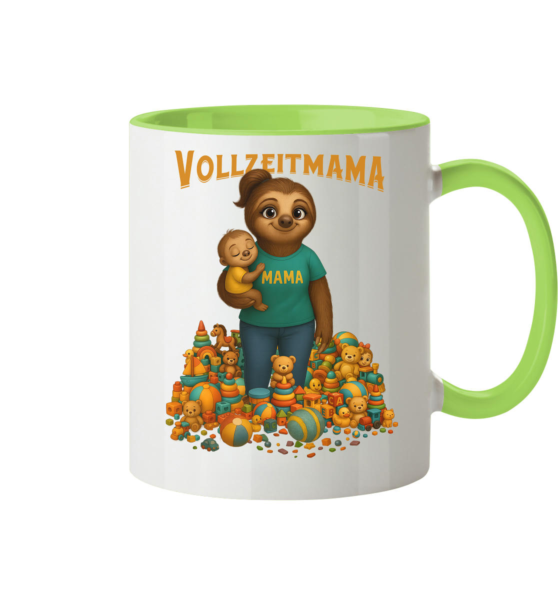 Slothies - Vollzeitmama - Tasse zweifarbig