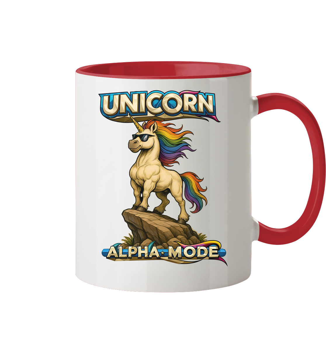 Unicorn Alpha Mode - Tasse zweifarbig