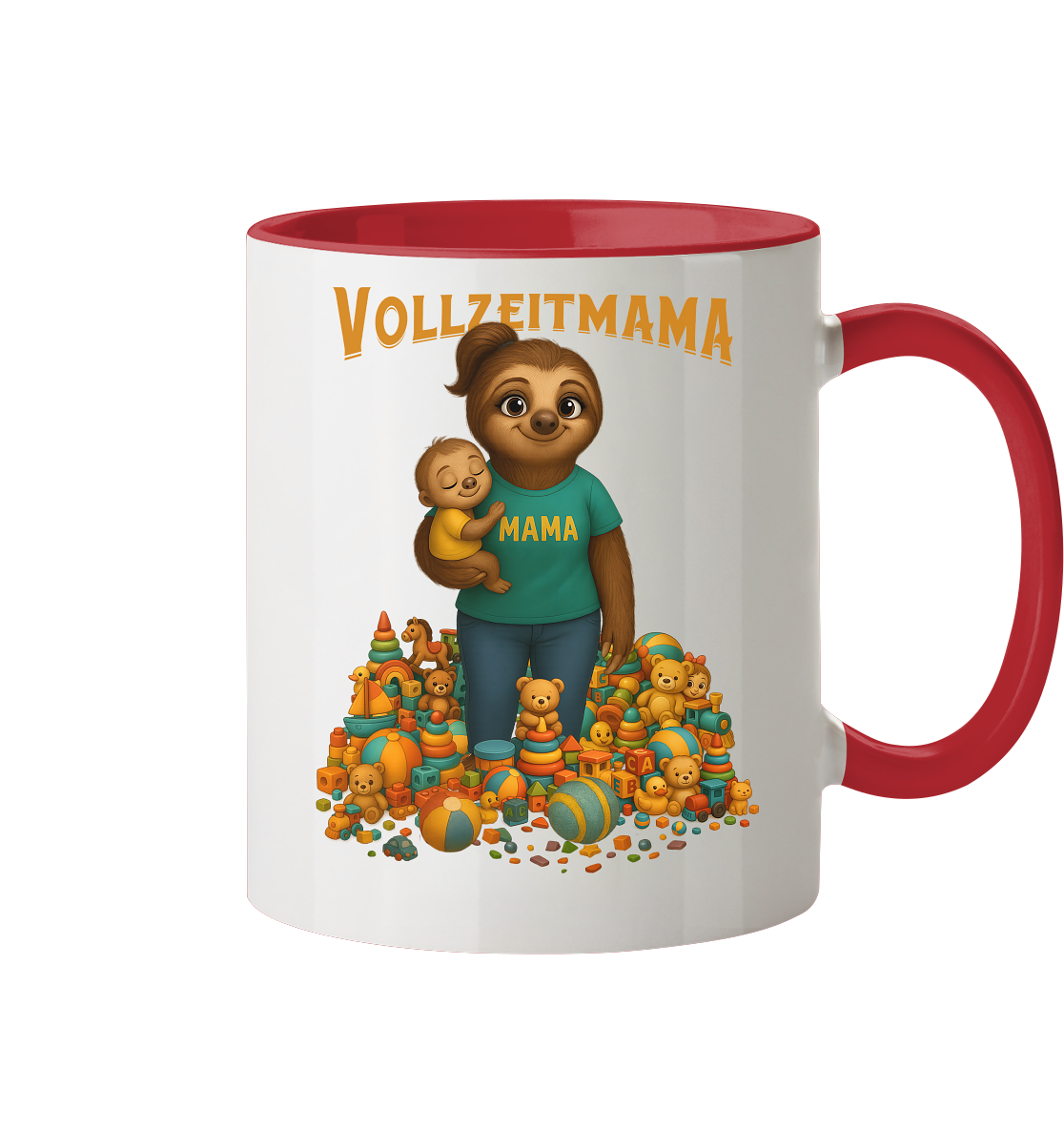 Slothies - Vollzeitmama - Tasse zweifarbig