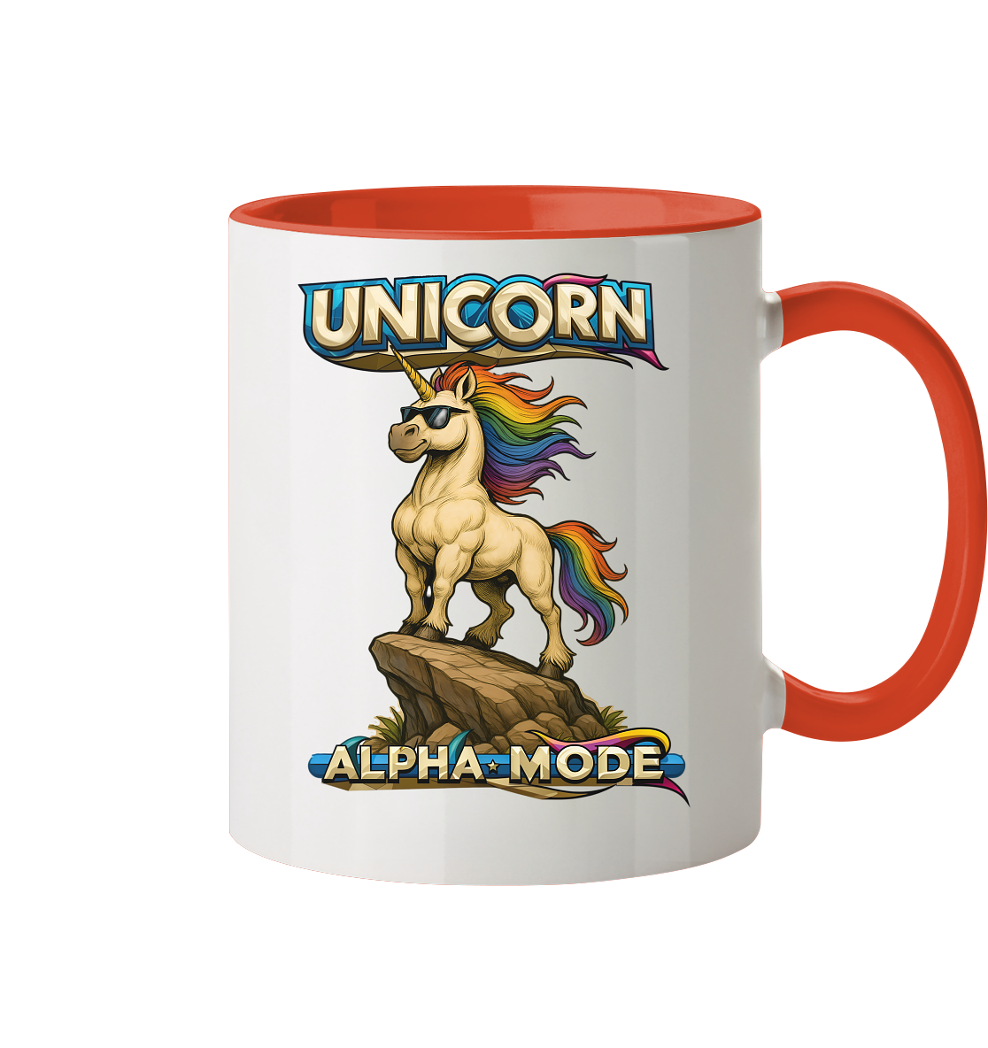 Unicorn Alpha Mode - Tasse zweifarbig
