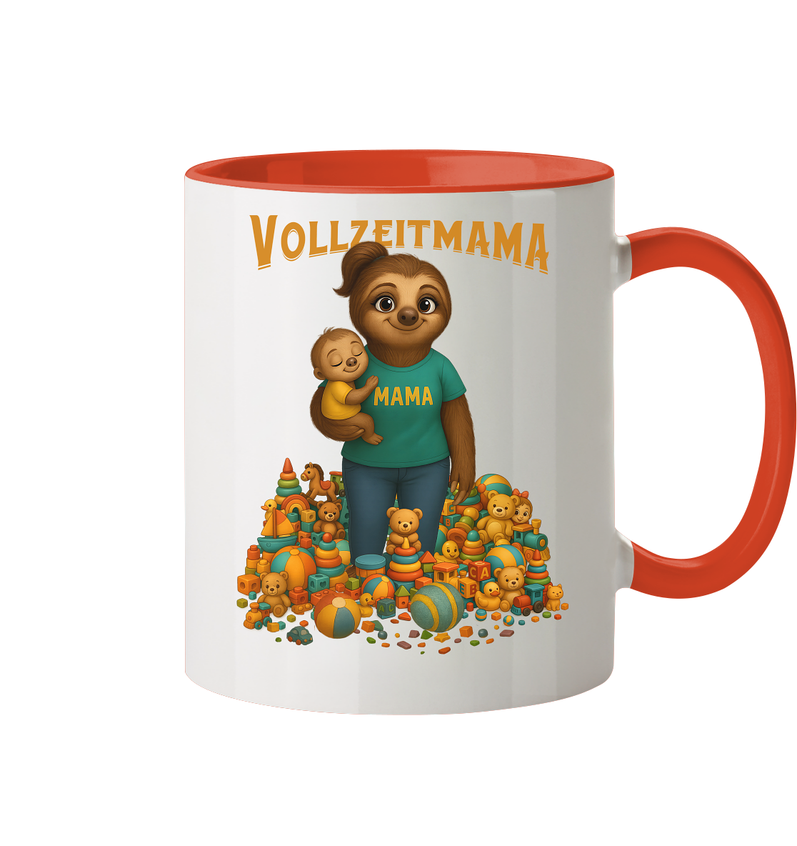 Slothies - Vollzeitmama - Tasse zweifarbig