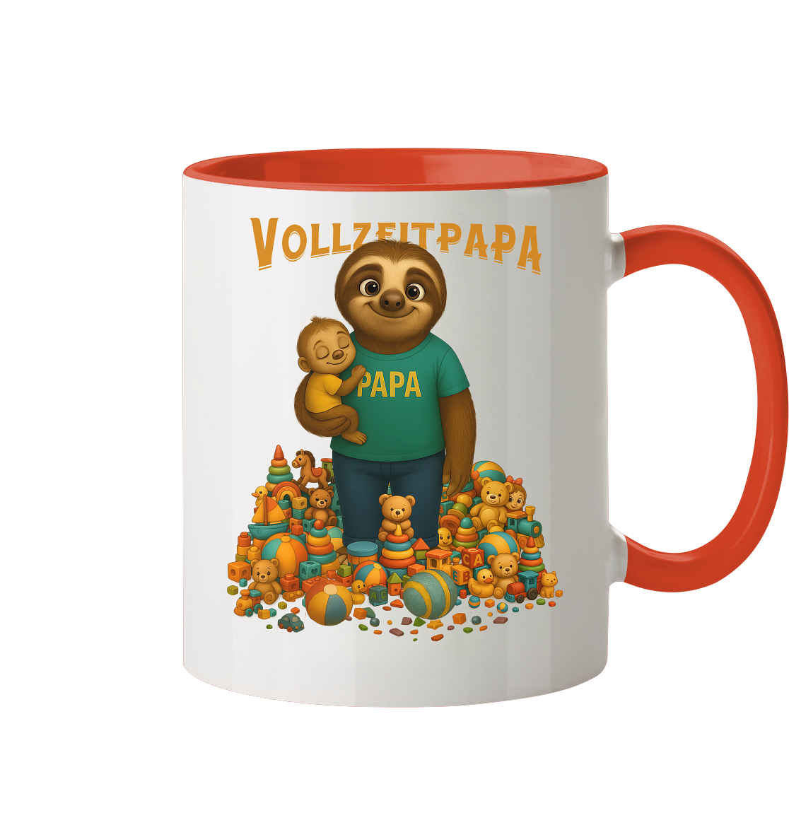 Slothies - Vollzeitpapa - Tasse zweifarbig