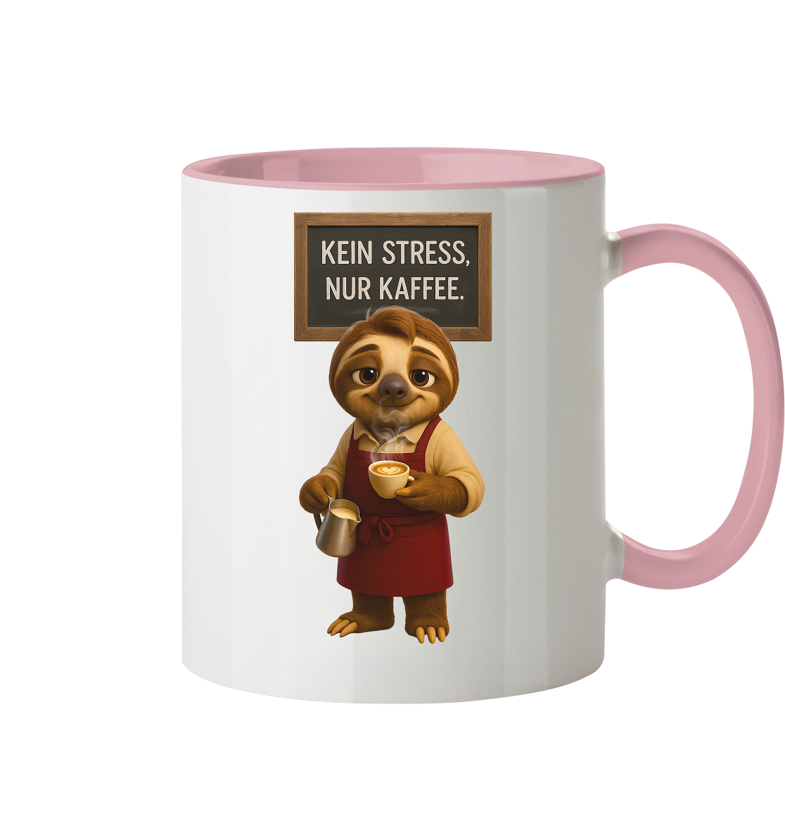 Slothies - "Kein Stress, nur Kaffee" - Männlich - Tasse zweifarbig