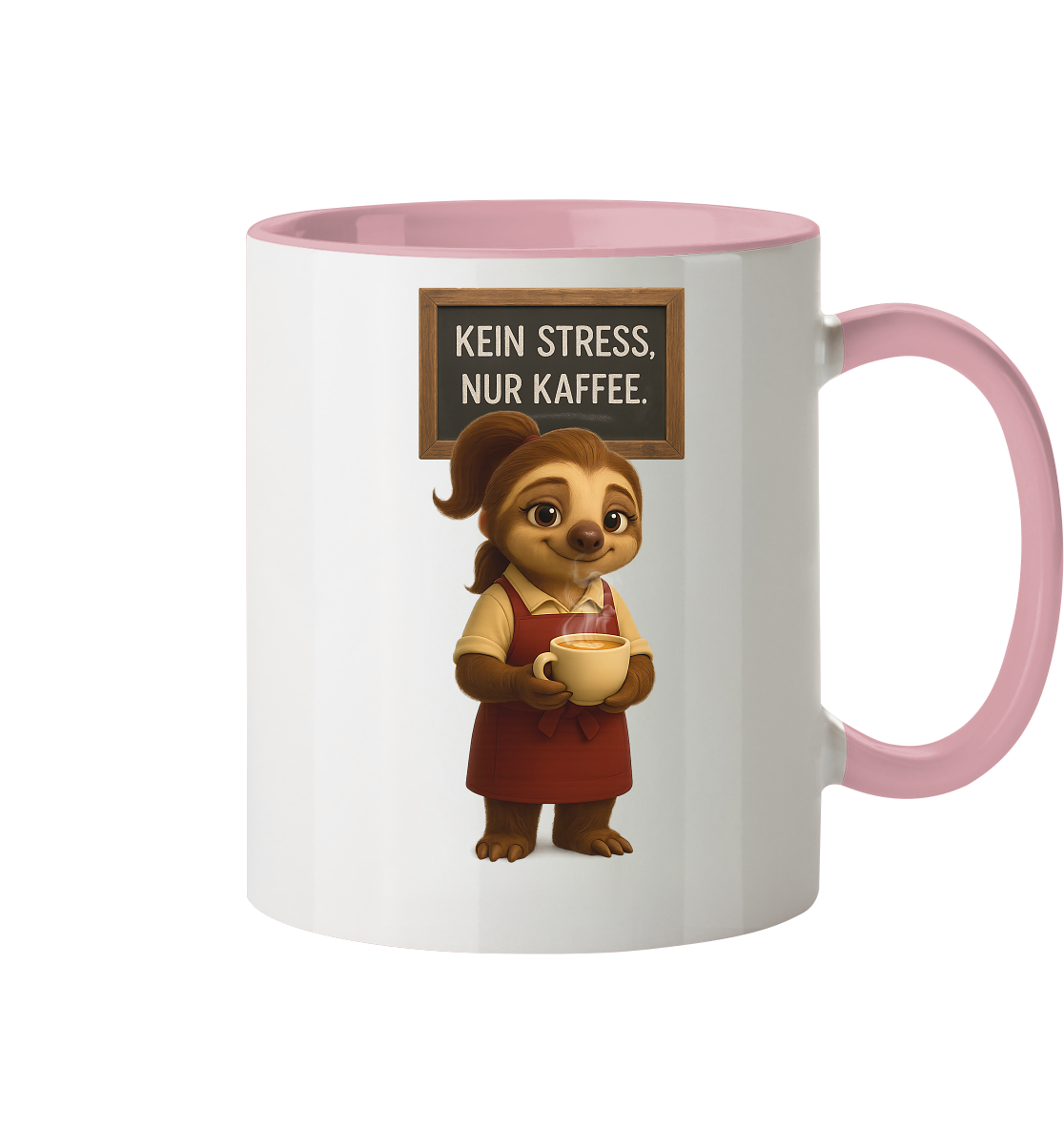 Slothies - "Kein Stress, nur Kaffee" - Weiblich - Tasse zweifarbig
