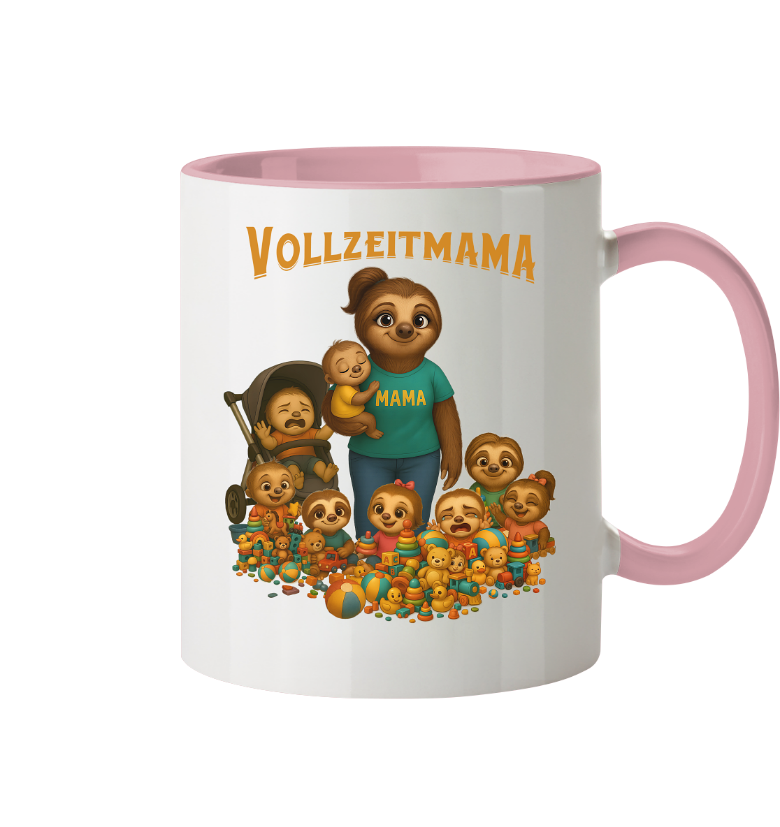 Slothies - Vollzeitmama - Haufen Kinder - Tasse zweifarbig