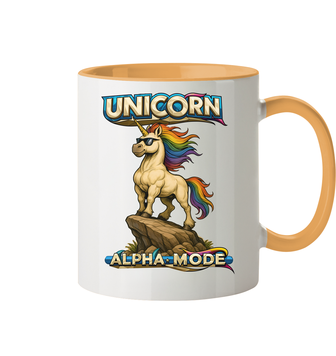 Unicorn Alpha Mode - Tasse zweifarbig