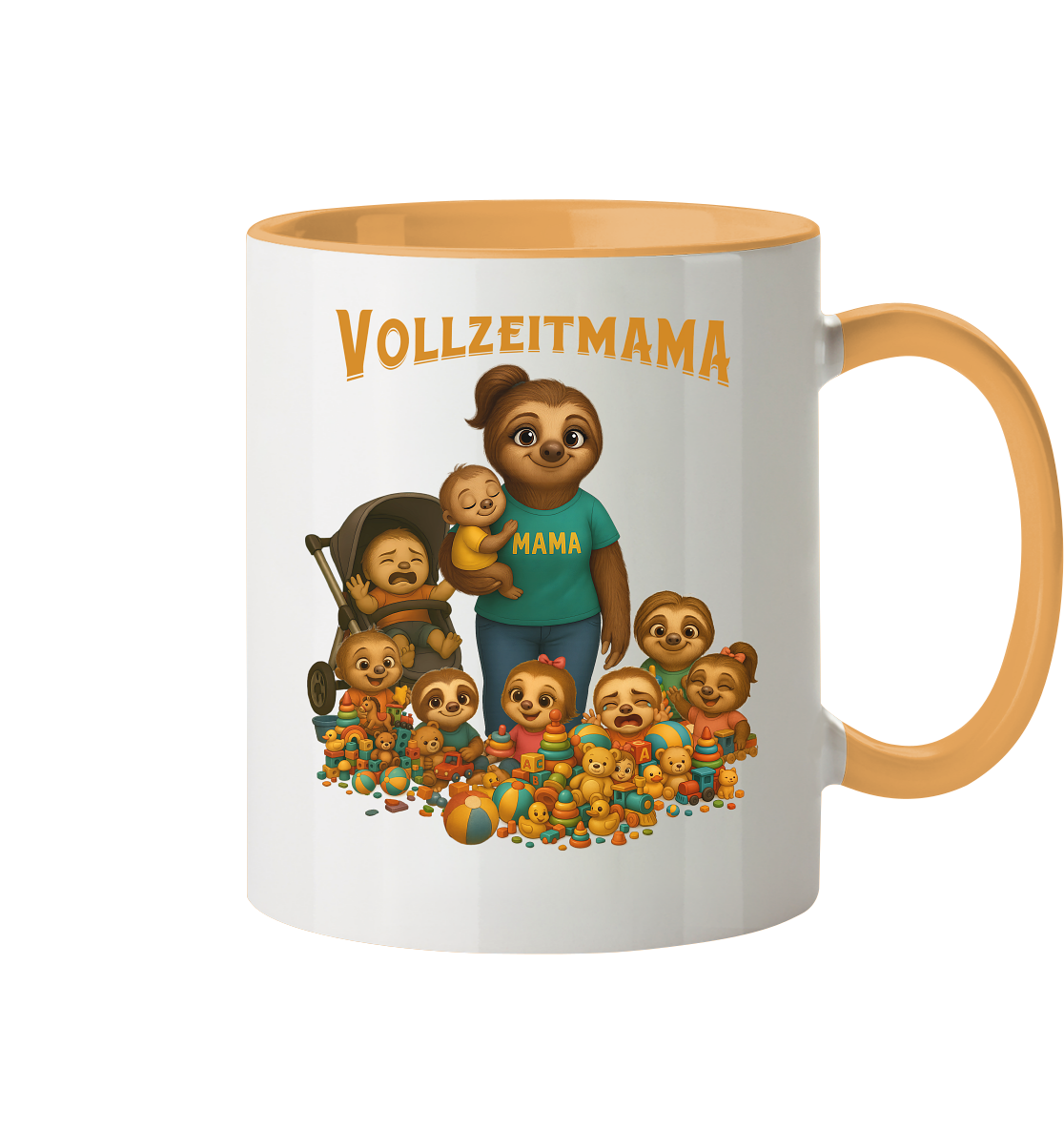 Slothies - Vollzeitmama - Haufen Kinder - Tasse zweifarbig