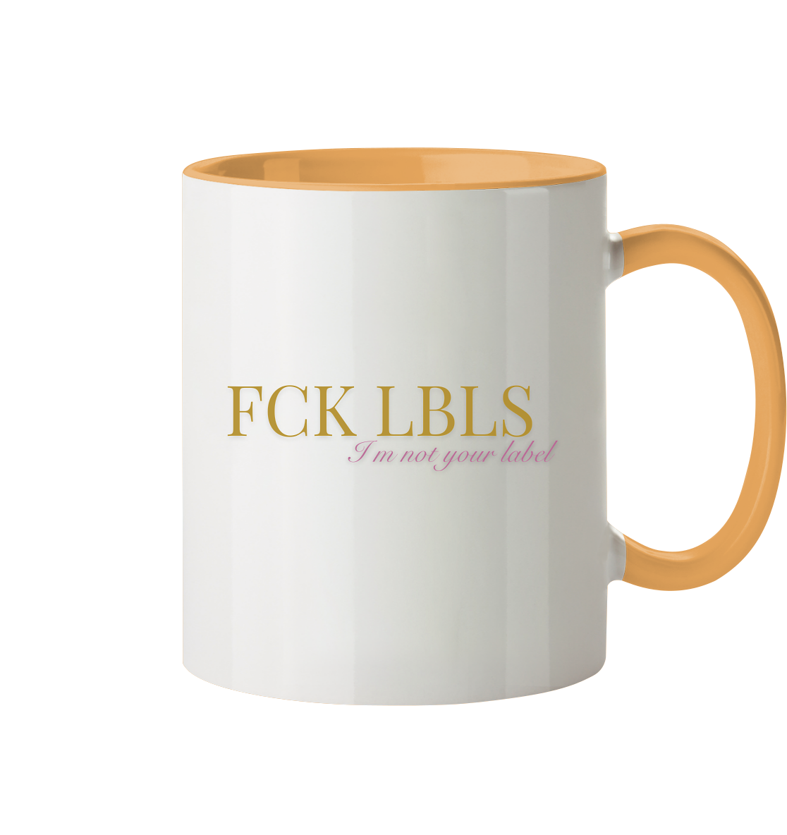 FCK LBLS – I'm not your label - Tasse zweifarbig