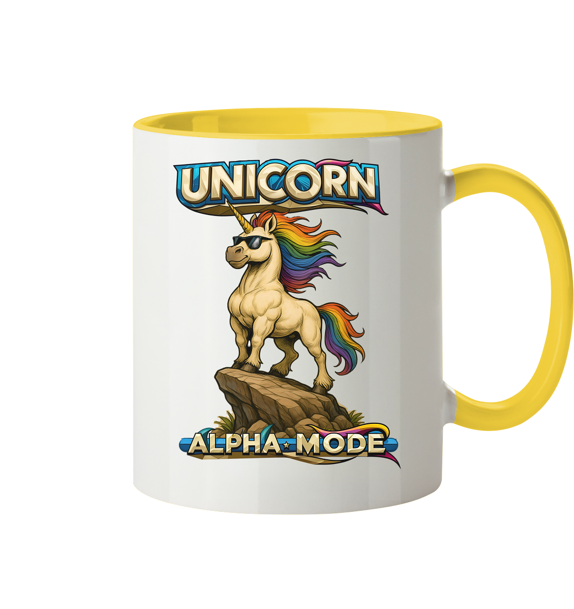 Unicorn Alpha Mode - Tasse zweifarbig