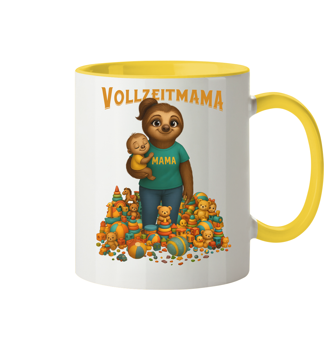 Slothies - Vollzeitmama - Tasse zweifarbig