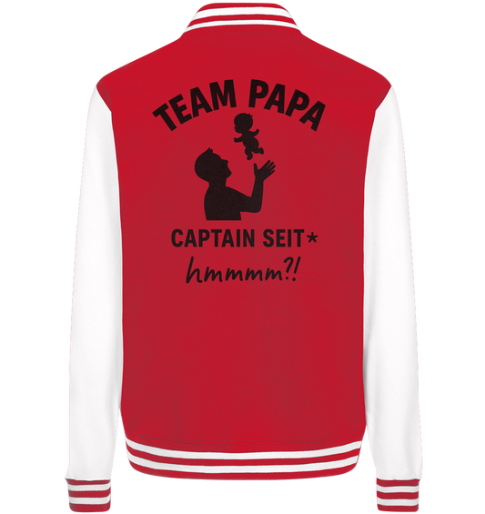 Team Papa - Captain seit*  (Dark Edition) - College Jacket