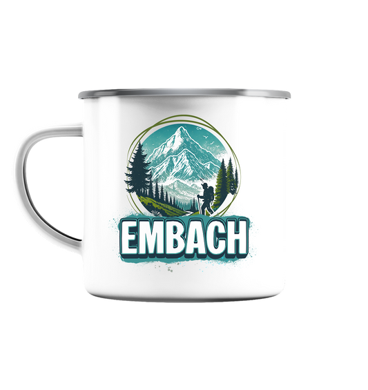 Embach – Embach is Calling - Emaille Tasse (Silber)