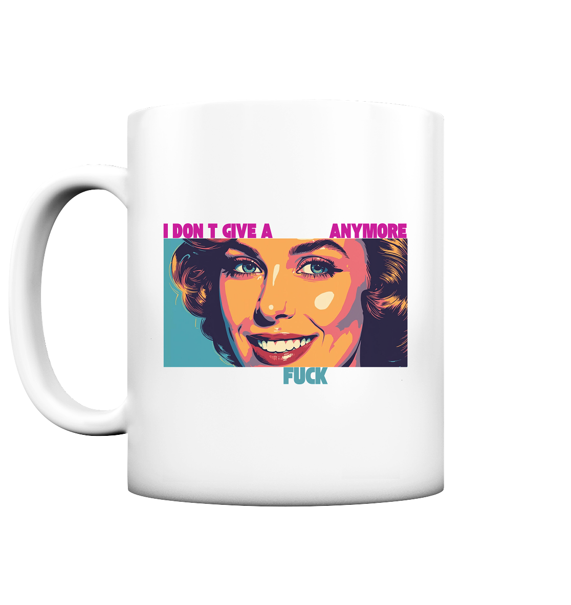 She – Retro Faces – Zero Fucks Club - Tasse matt