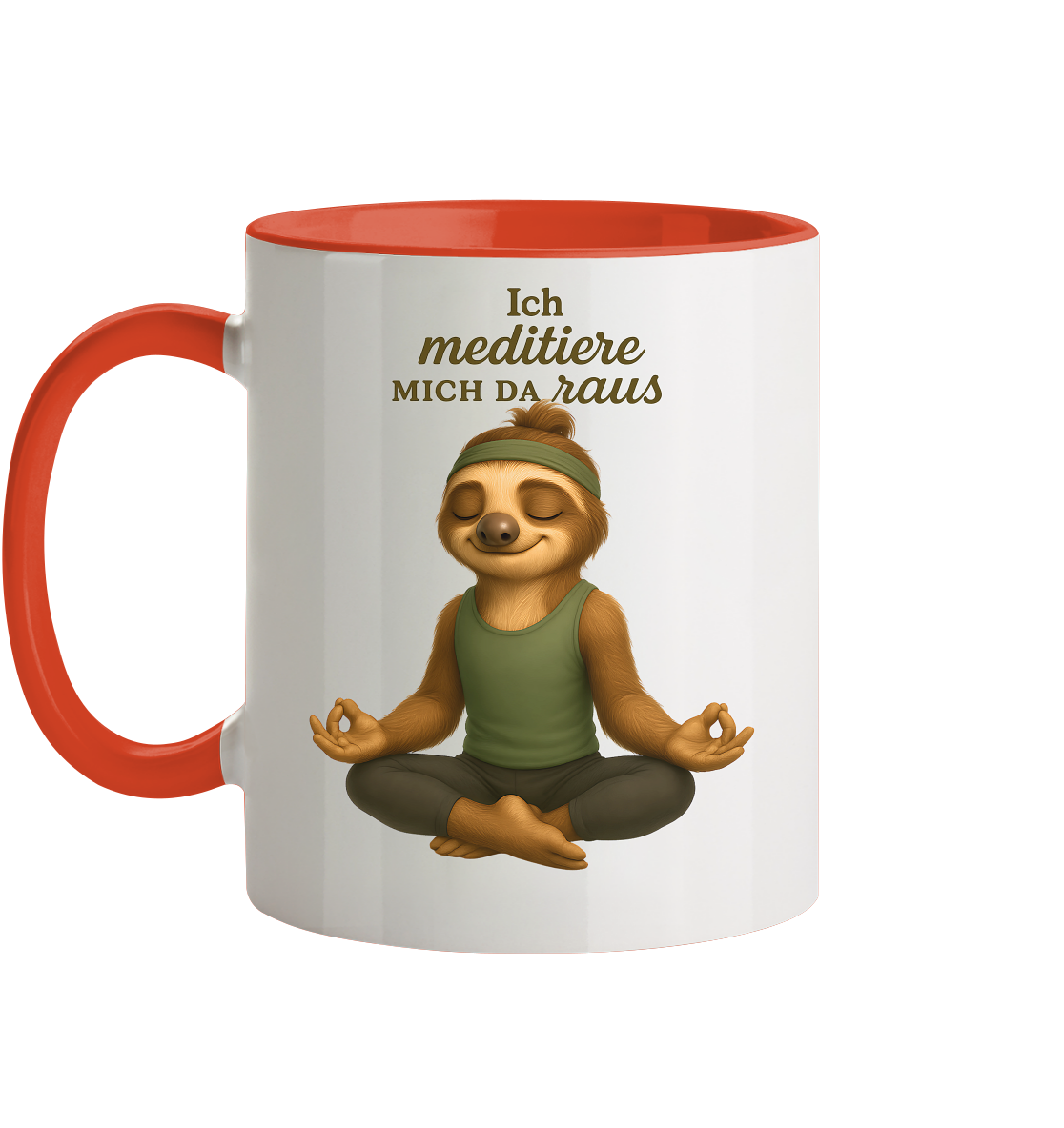 Slothies - Ich meditiere mich da raus. - Männlich - Tasse zweifarbig