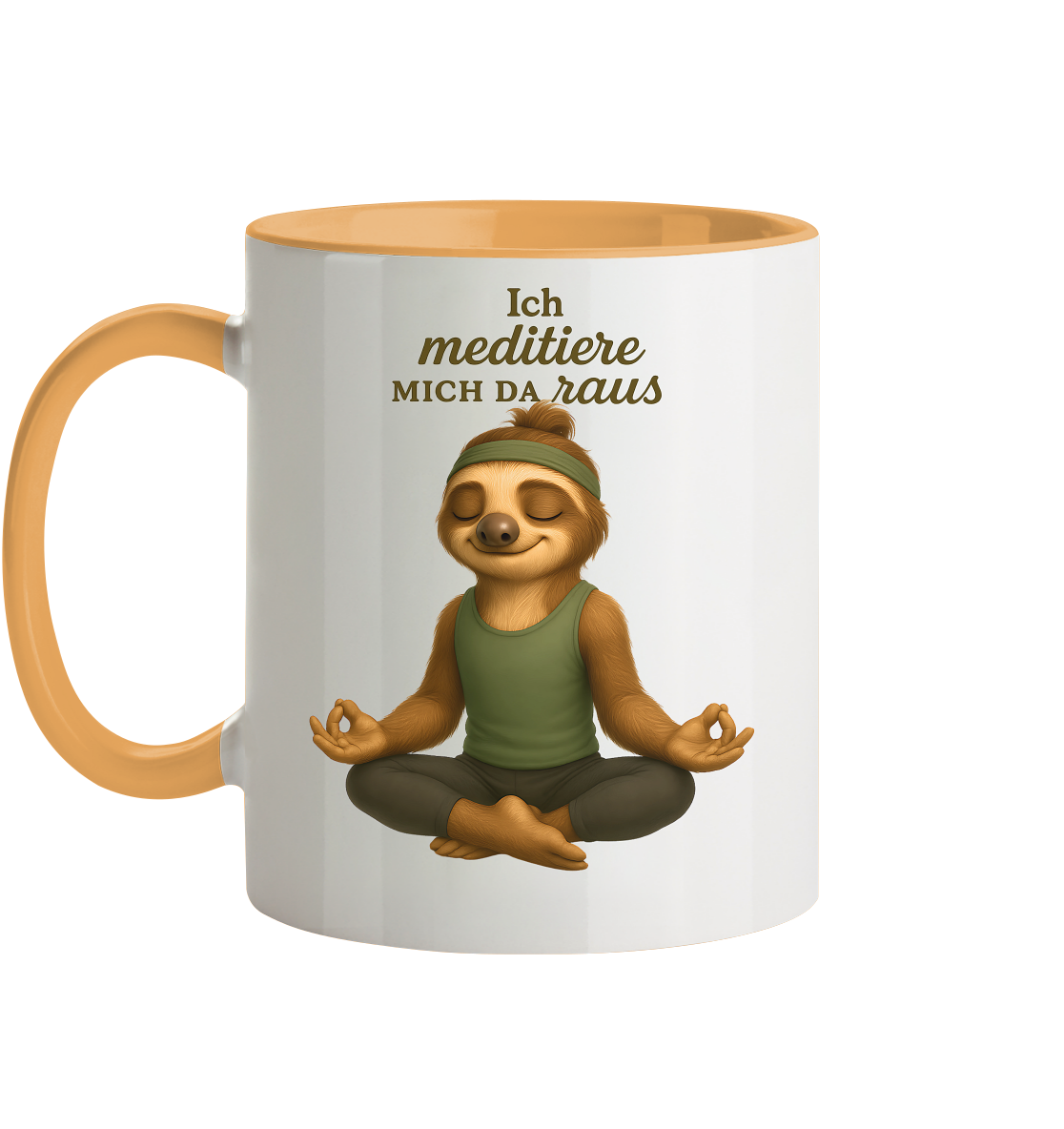 Slothies - Ich meditiere mich da raus. - Männlich - Tasse zweifarbig