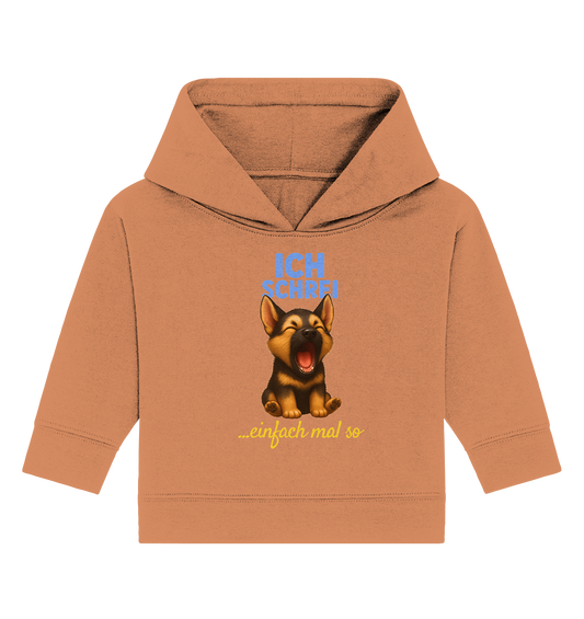 Ich schrei einfach mal so – Schäferhund-Welpe - Baby Organic Hoodie