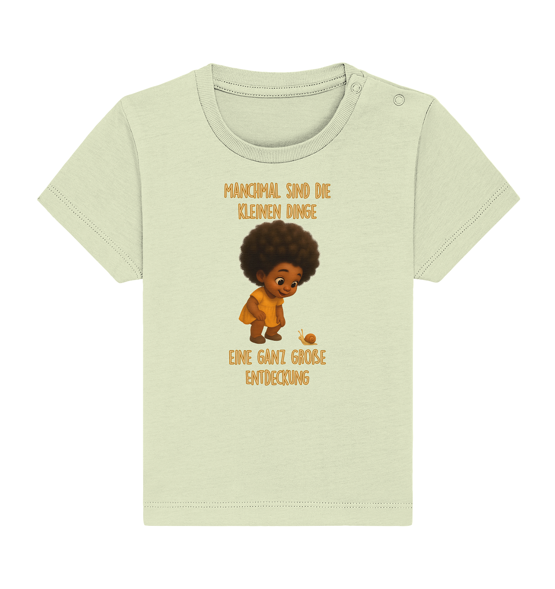 Kiwi entdeckt eine Schnecke - Baby Organic Shirt