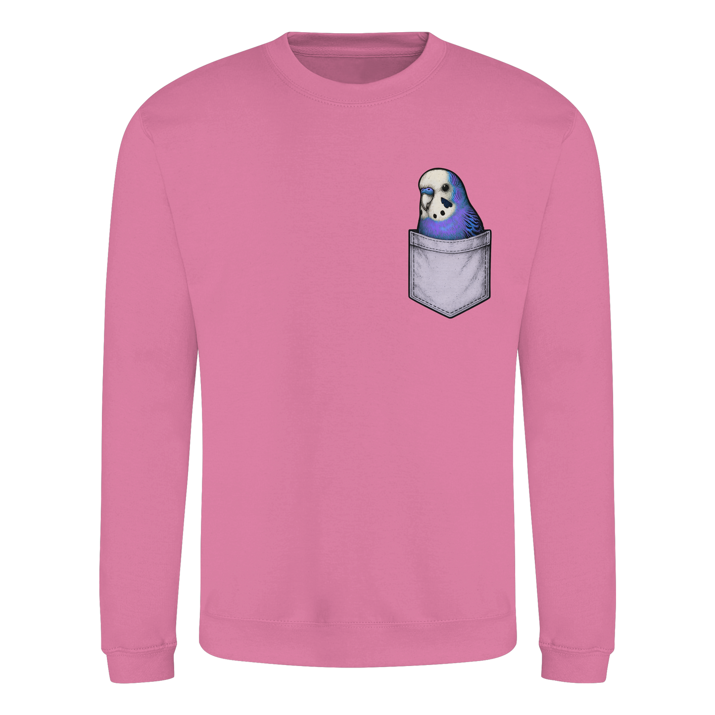 Peekaboo Pocket Bird – Lustiger Wellensittich im Hosentaschen-Style Violett - Basic Sweatshirt