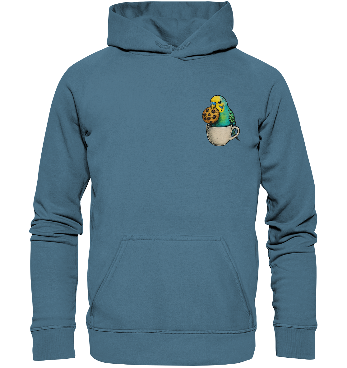 Cookie Time Budgie – Funny Bird with Cookie - Basic Unisex Hoodie