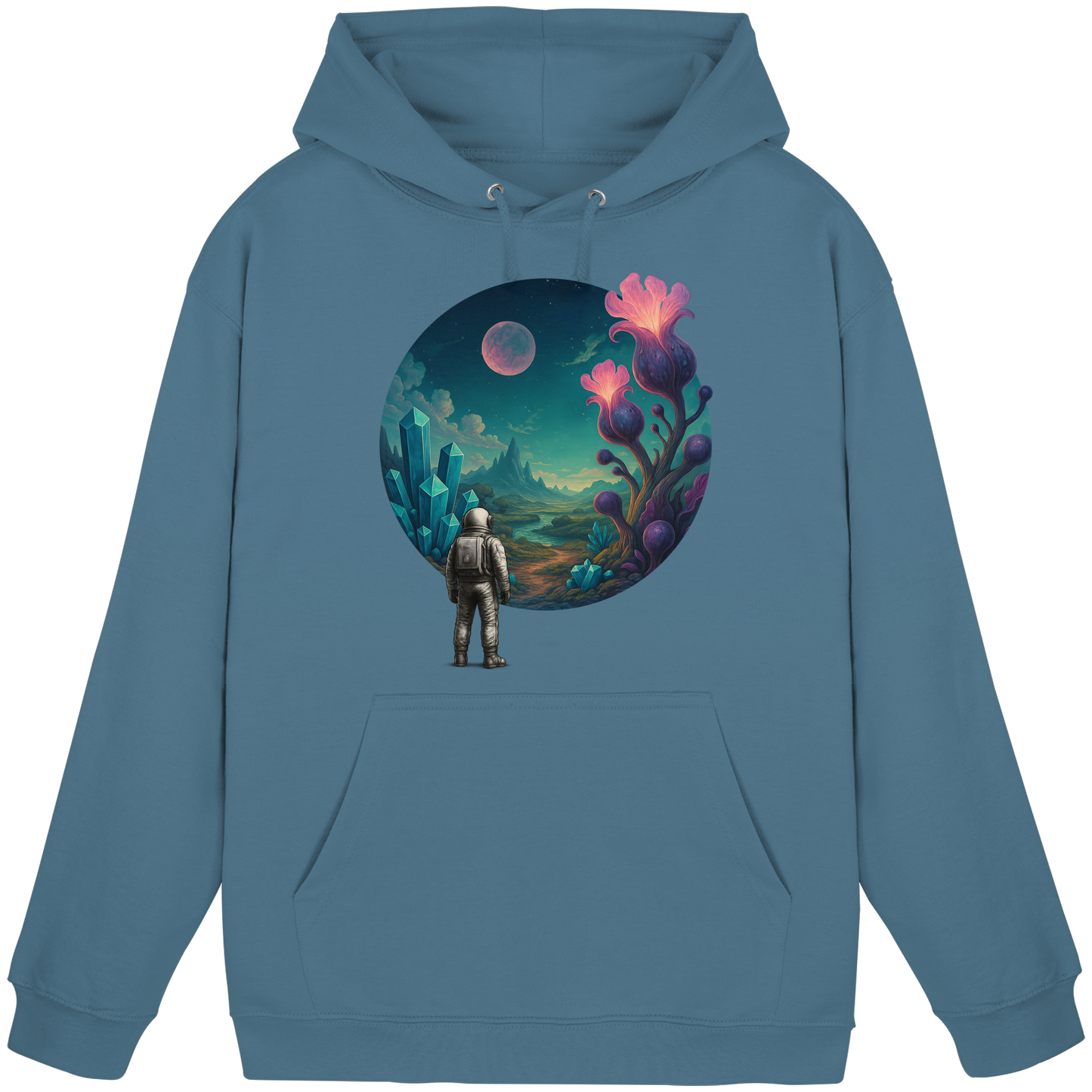 Crystal Bloom – Astronaut’s Journey - Basic Unisex Hoodie
