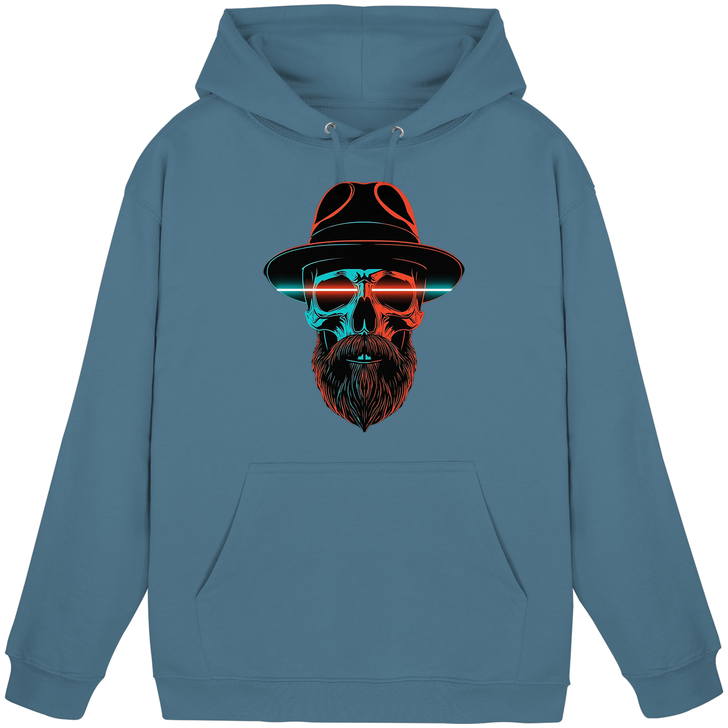 Neon Silence – Turquoise & Orange - Basic Unisex Hoodie