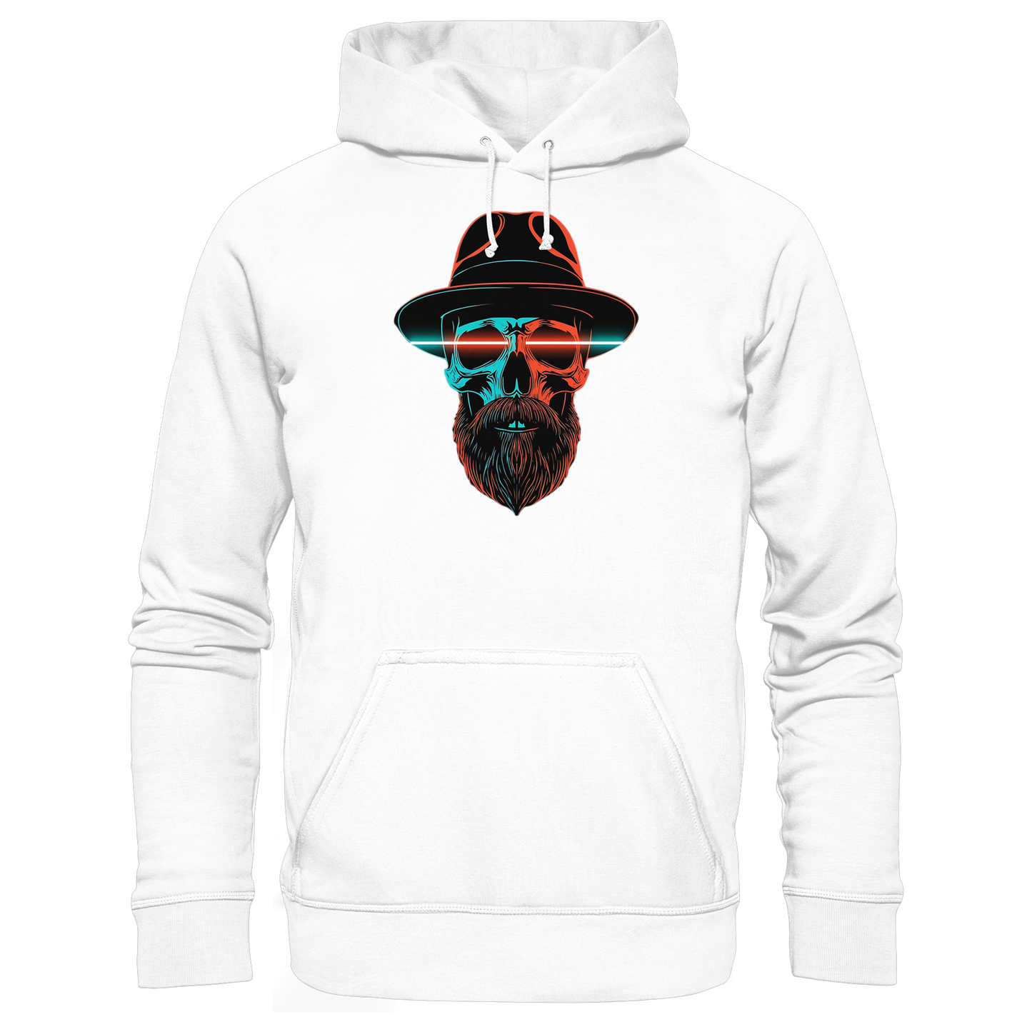 Neon Silence – Turquoise & Orange - Basic Unisex Hoodie