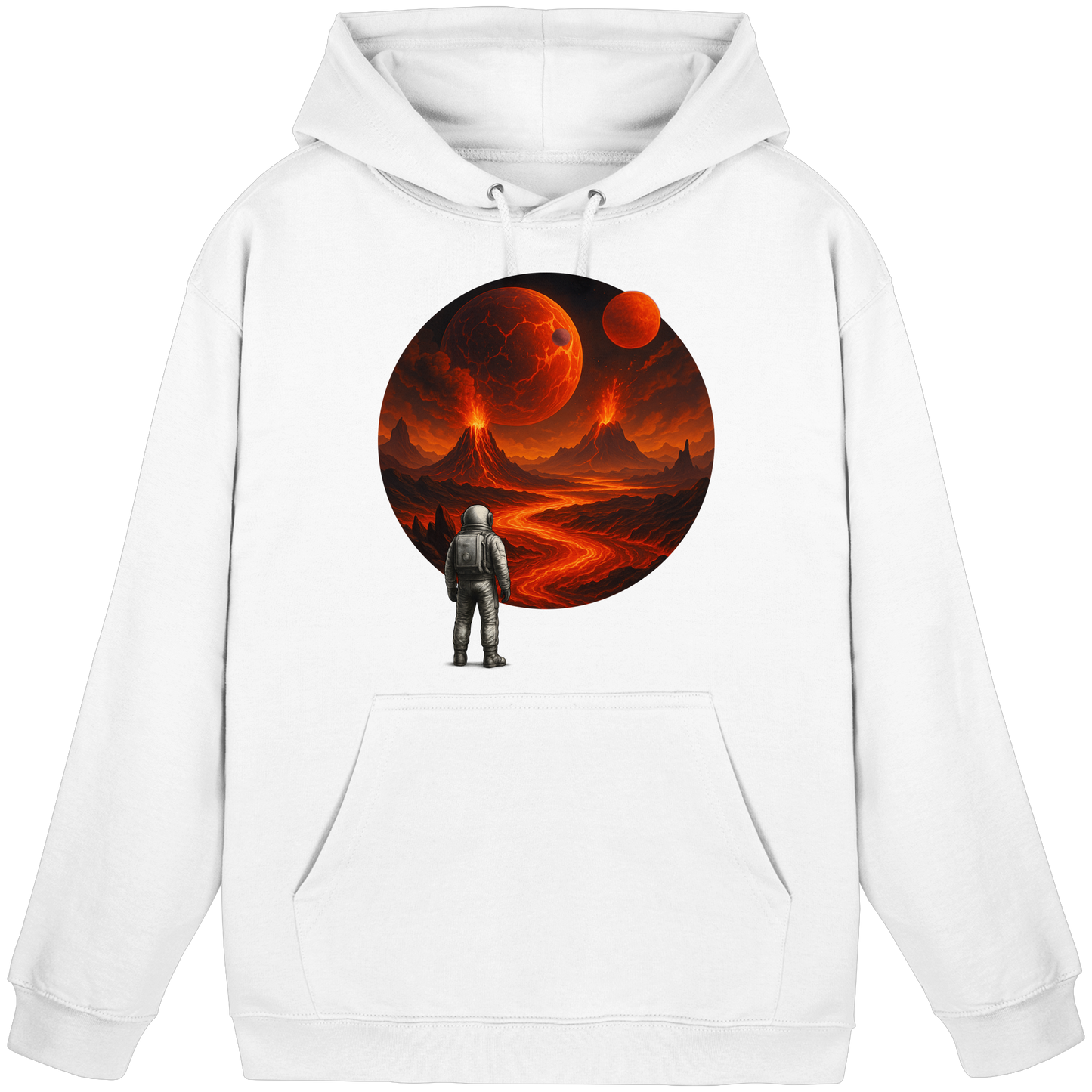 Inferno View – Astronaut’s Journey - Basic Unisex Hoodie