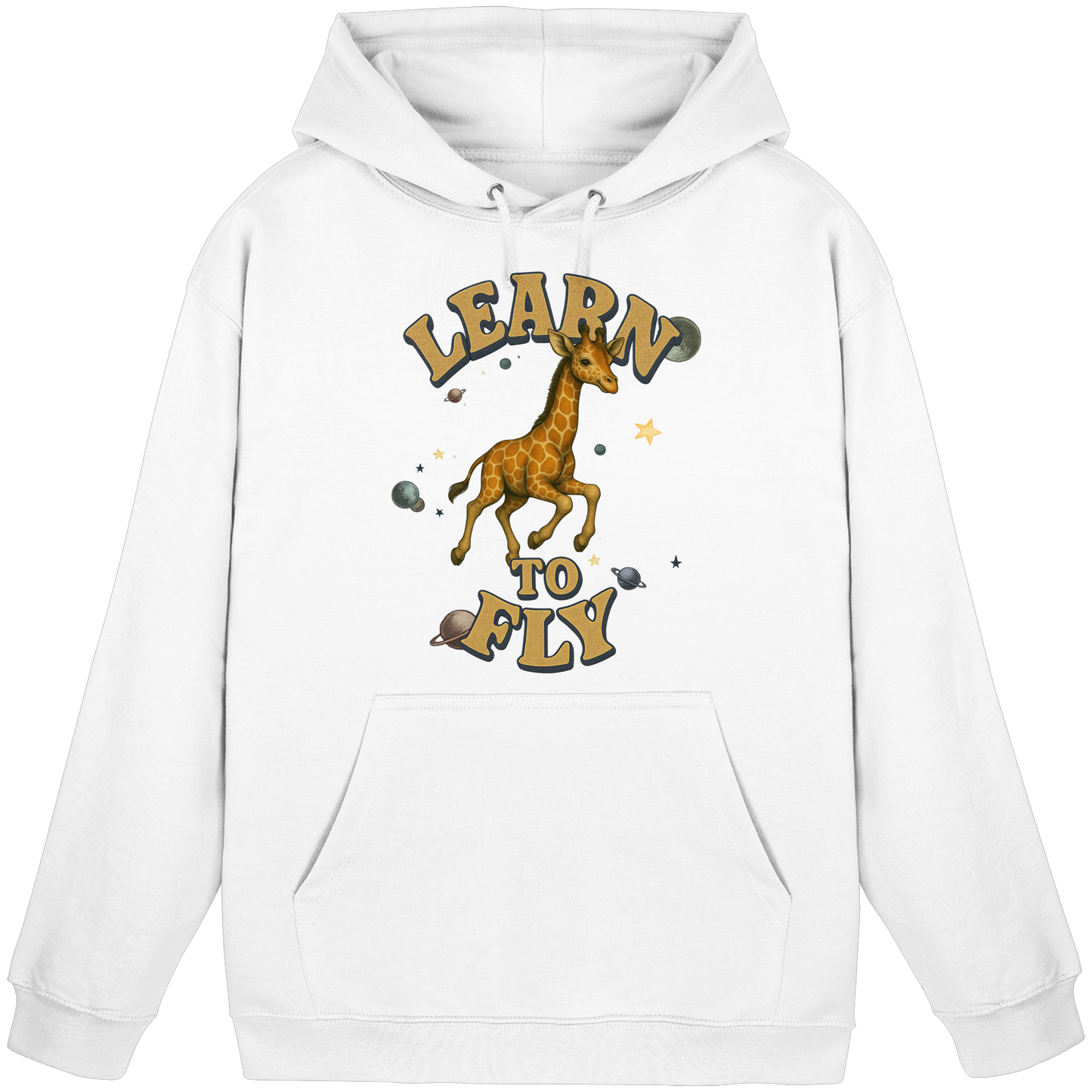 Giraffe – Learn To Fly - Basic Unisex Hoodie
