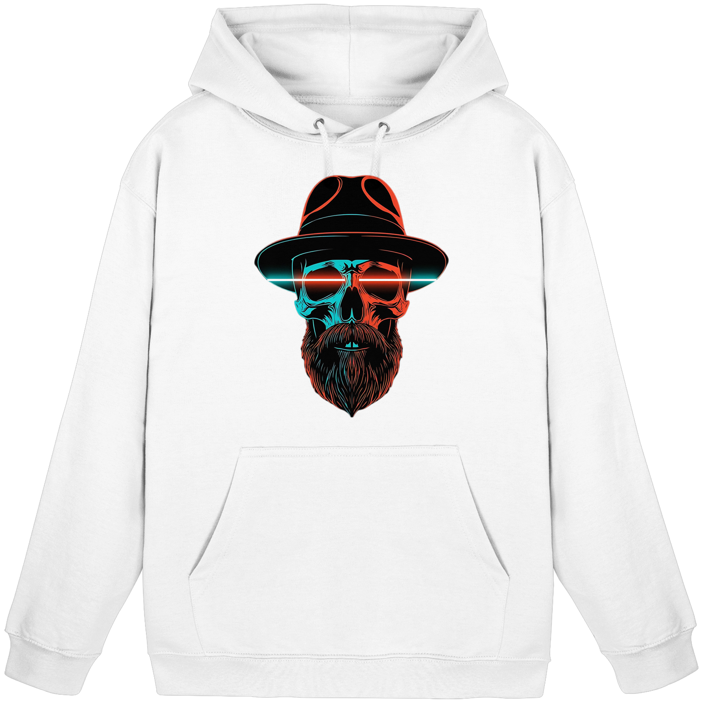 Neon Silence – Turquoise & Orange - Basic Unisex Hoodie