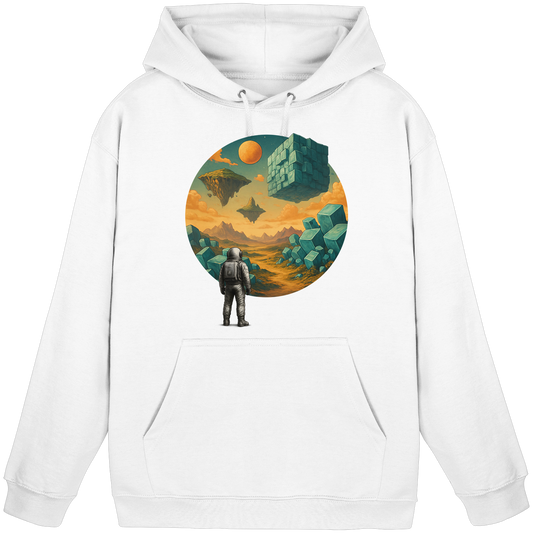 Geometric Realms – Astronaut’s Journey - Basic Unisex Hoodie