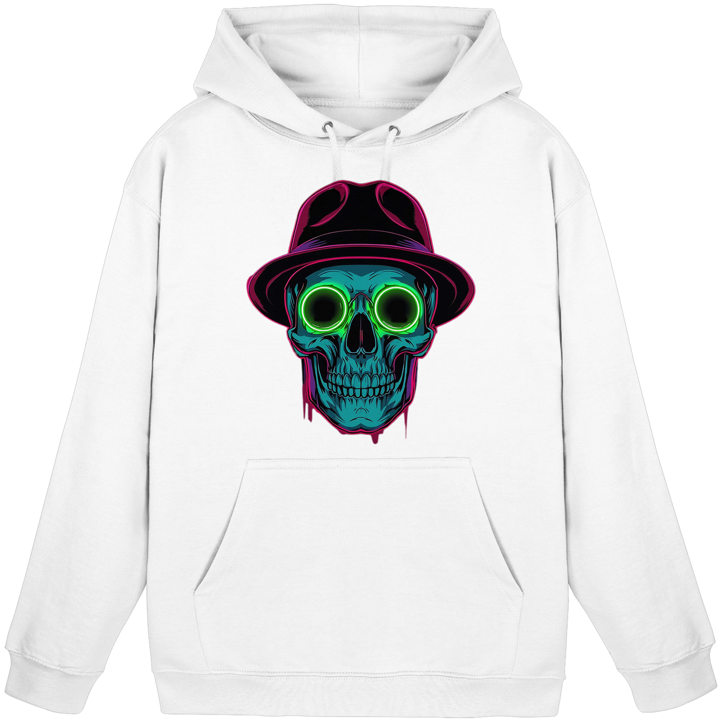 Neon Silence – Purple & Lime - Basic Unisex Hoodie
