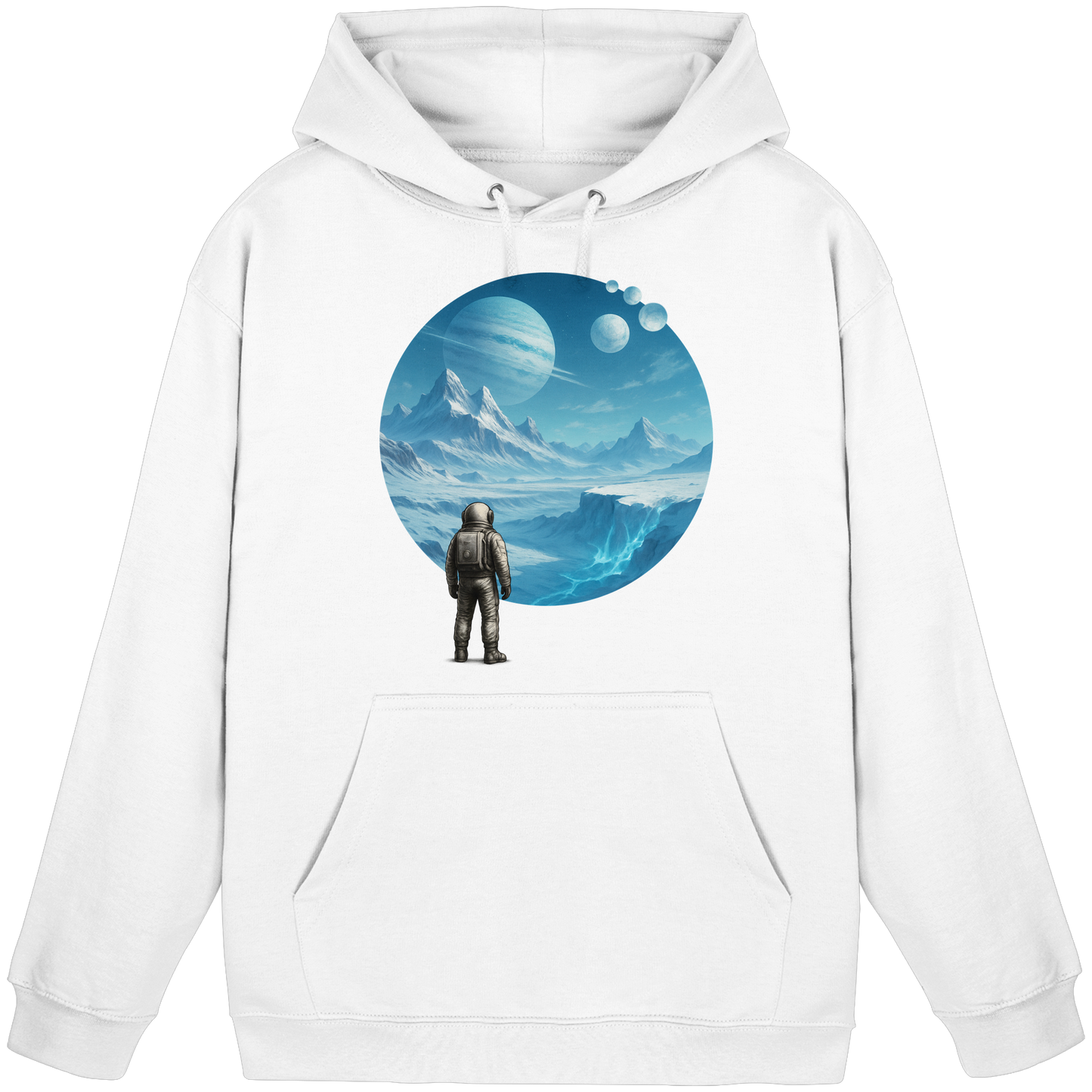 Frozen Expanse – Astronaut’s Journey - Basic Unisex Hoodie