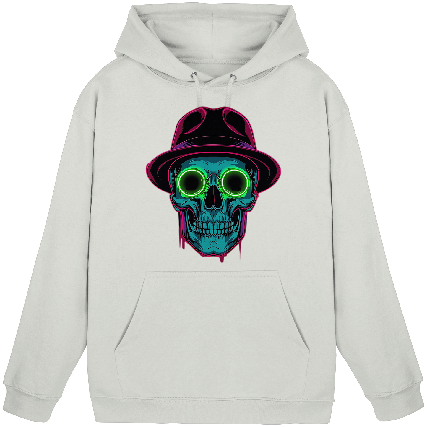 Neon Silence – Purple & Lime - Basic Unisex Hoodie