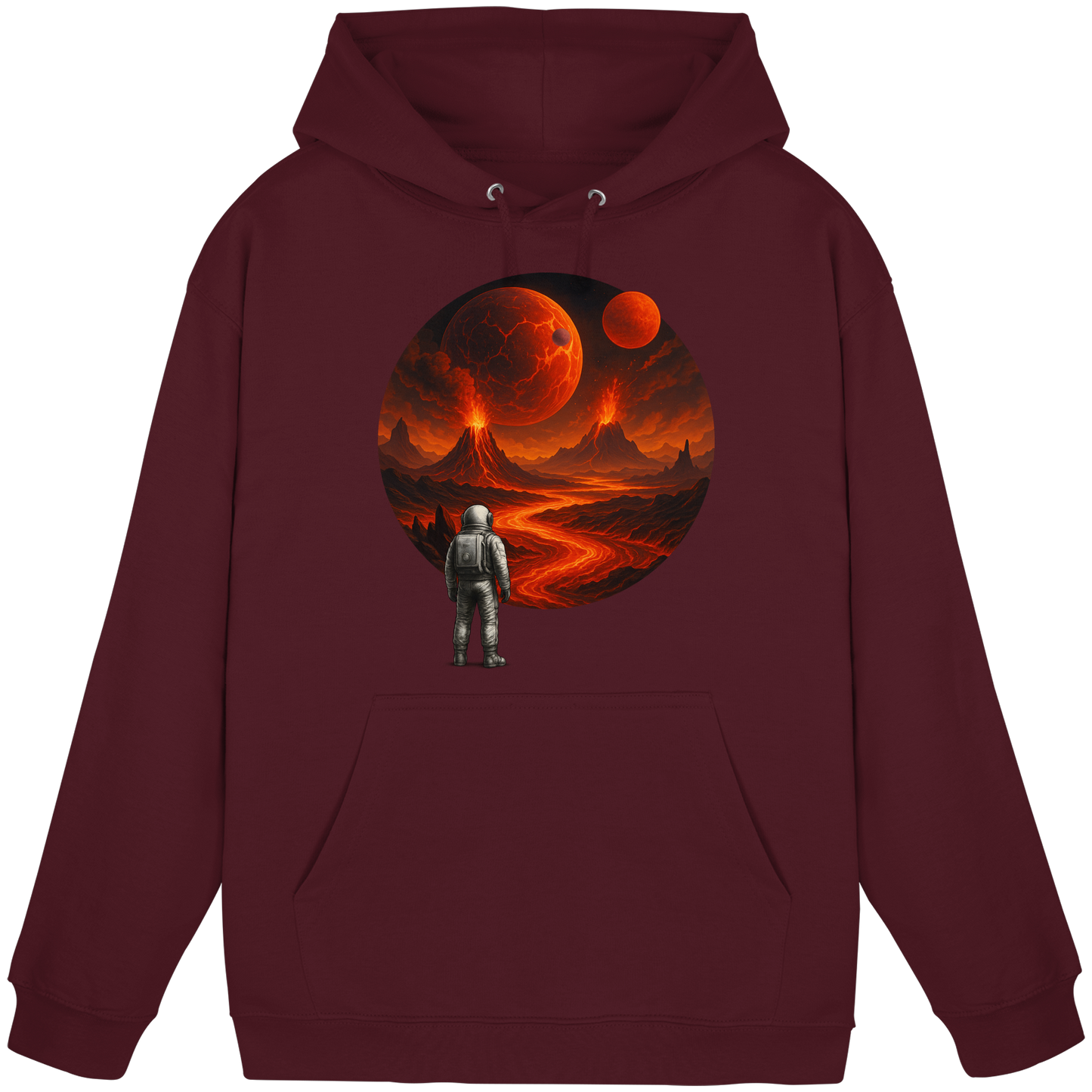 Inferno View – Astronaut’s Journey - Basic Unisex Hoodie