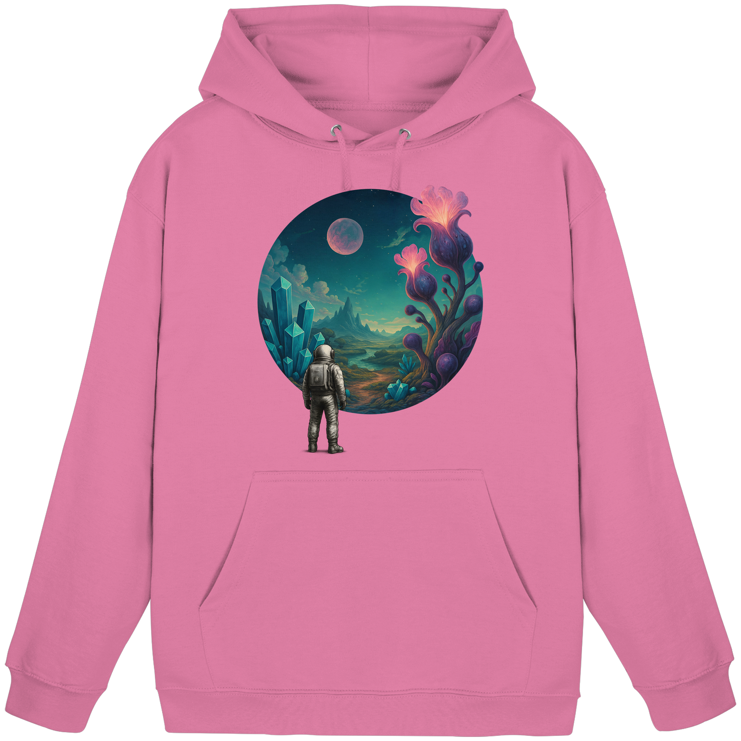 Crystal Bloom – Astronaut’s Journey - Basic Unisex Hoodie