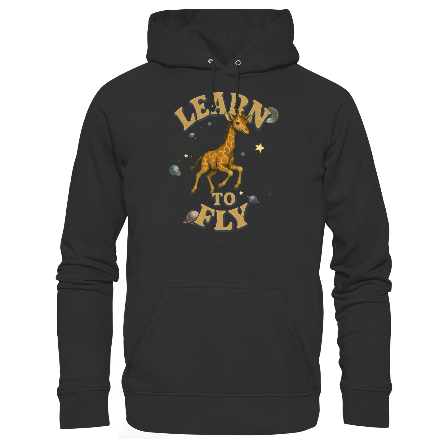 Giraffe – Learn To Fly - Basic Unisex Hoodie
