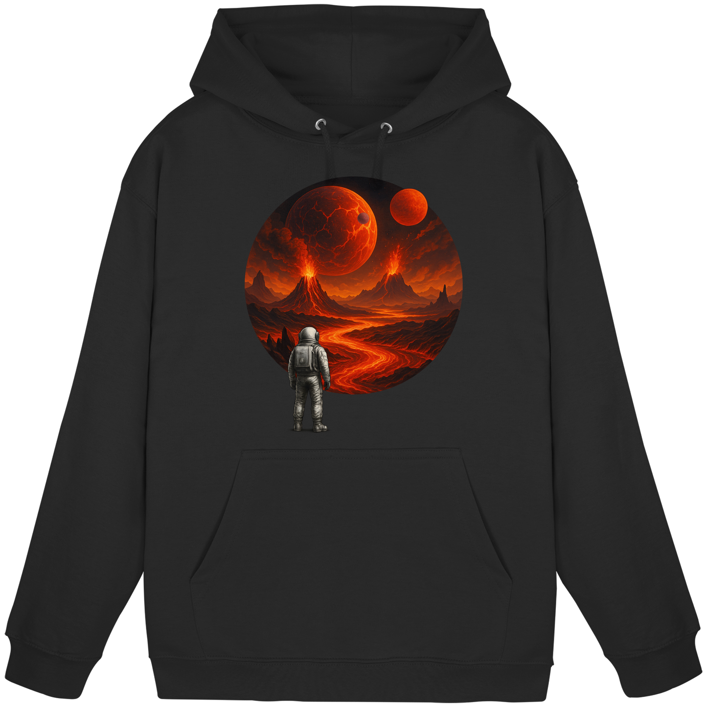 Inferno View – Astronaut’s Journey - Basic Unisex Hoodie