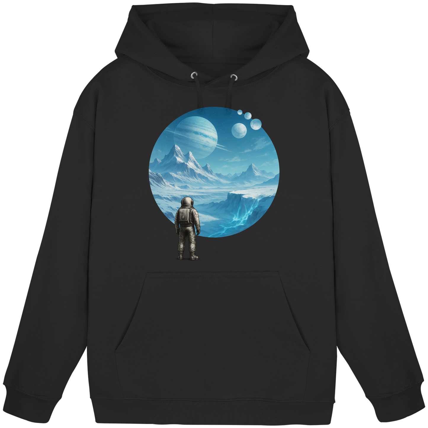 Frozen Expanse – Astronaut’s Journey - Basic Unisex Hoodie