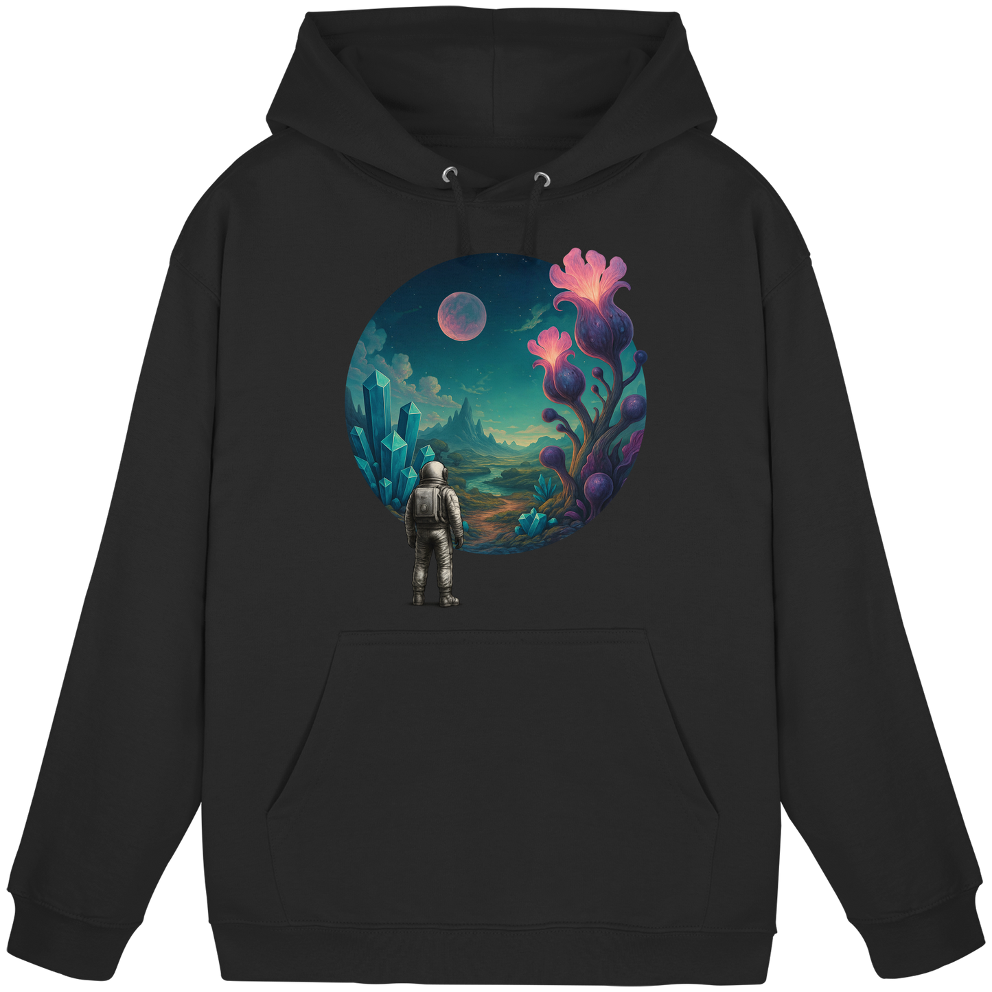 Crystal Bloom – Astronaut’s Journey - Basic Unisex Hoodie
