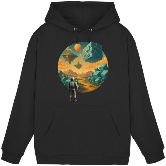 Geometric Realms – Astronaut’s Journey - Basic Unisex Hoodie