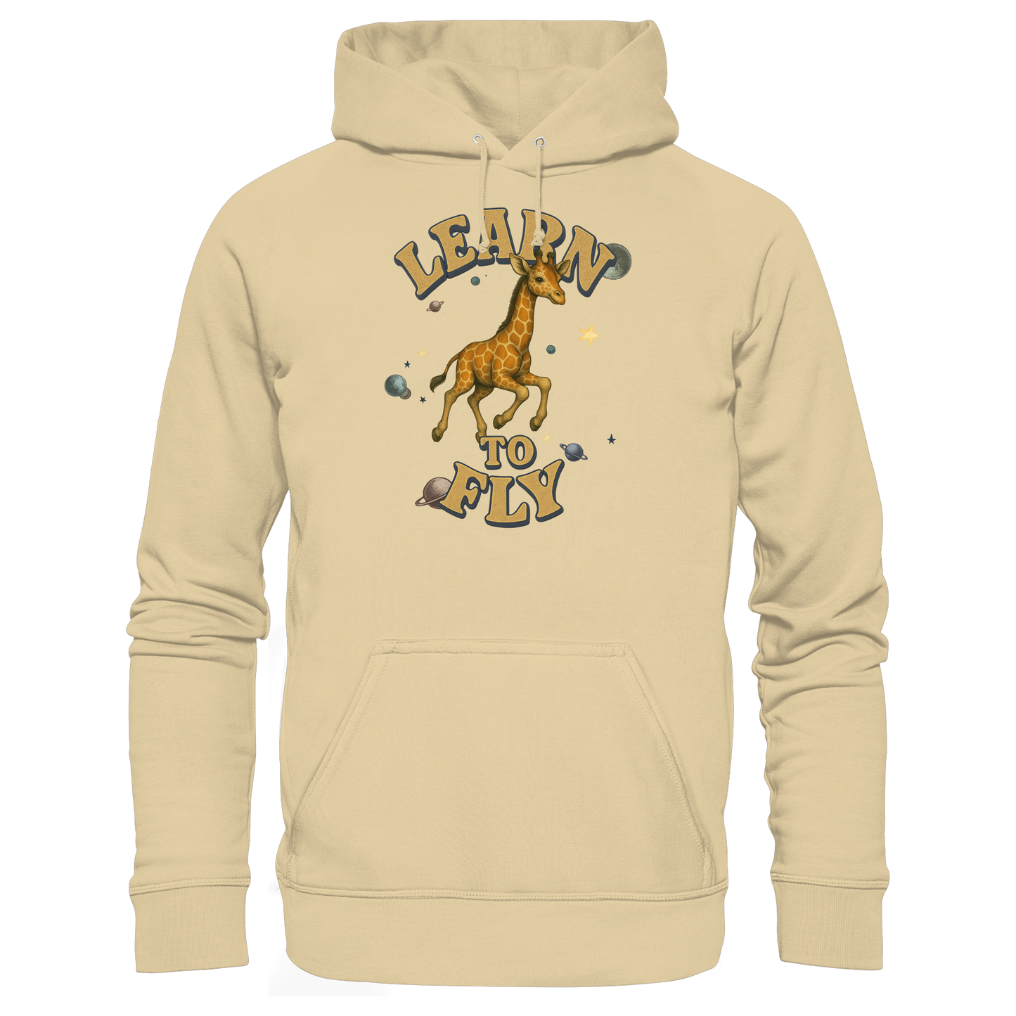 Giraffe – Learn To Fly - Basic Unisex Hoodie